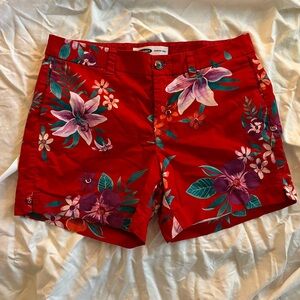 Floral Red Women's Shorts